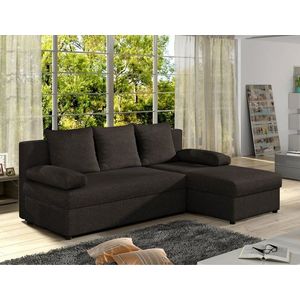 Coltar extensibil reversibil 3 locuri, ELTAP, Gino, 201x143x90 cm, lemn/poliester, maro imagine