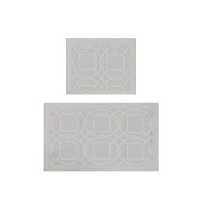 Set 2 covorase de baie, Beverly Hills Polo Club, Elena Cream, 100% bumbac imagine