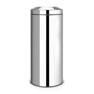 Cos de gunoi ignifug, Brabantia, Brilliant Steel, 30 L, 31.8x29.5x68.5 cm, otel, cu protectie impotriva incendiilor, argintiu imagine