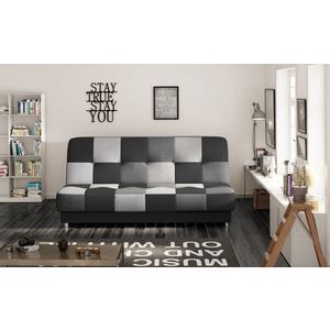 Canapea extensibila 3 locuri, ELTAP, Cayo, 192x90x90 cm, lemn/poliester, negru/gri imagine
