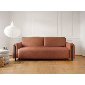 Canapea extensibila 3 locuri, ELTAP, SO-ARC-BL-30JAF, Arcadova, 244x97x97 cm, lemn/poliester, maro/negru imagine
