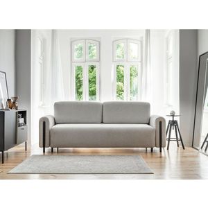 Canapea extensibila 3 locuri, ELTAP, SO-ARC-BL-04ROY, Arcadova, 244x97x97 cm, lemn/poliester, gri inchis/negru imagine