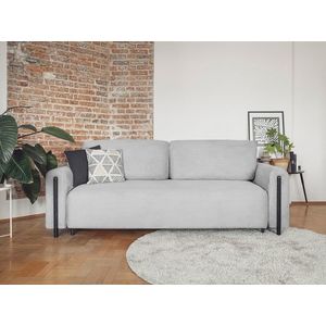 Canapea extensibila 3 locuri, ELTAP, SO-ARC-BL-03JAR, Arcadova, 244x97x97 cm, lemn/poliester, gri/negru imagine