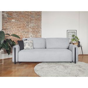 Canapea extensibila 3 locuri, ELTAP, SO-ARC-BL-04JAR, Arcadova, 244x97x97 cm, lemn/poliester, gri/negru imagine
