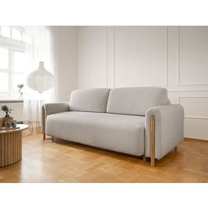 Canapea extensibila 3 locuri, ELTAP, SO-ARC-OA-03JAF, Arcadova, 244x97x97 cm, lemn/poliester, gri/stejar imagine