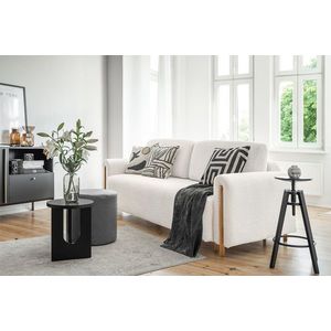 Canapea extensibila 3 locuri, ELTAP, SO-ARC-OA-01ROY, Arcadova, 244x97x97 cm, lemn/poliester, alb/stejar imagine