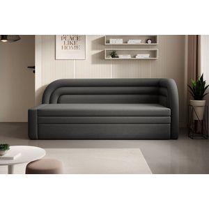 Canapea extensibila brat dreapta 3 locuri, ELTAP, Fabillo, 223x86x80 cm, lemn/poliester, gri inchis imagine