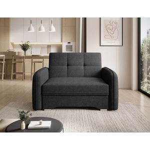 Canapea extensibila 1 loc, ELTAP, Laine, 102x109x84 cm, lemn/poliester, negru imagine