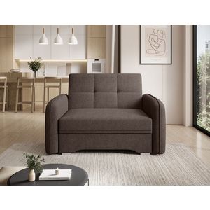 Canapea extensibila 1 loc, ELTAP, Laine, 102x109x84 cm, lemn/poliester, maro inchis imagine