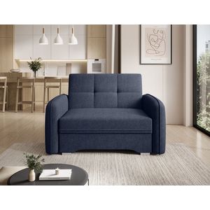 Canapea extensibila 1 loc, ELTAP, Laine, 102x109x84 cm, lemn/poliester, albastru inchis imagine