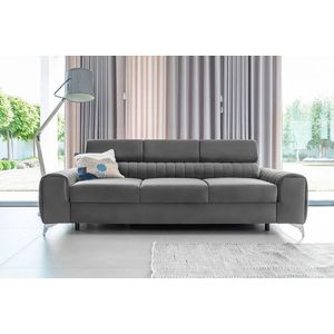 Canapea extensibila 3 locuri, ELTAP, SO-LAU-04NU, Laurence, 261x97x105 cm, lemn/poliester, gri imagine