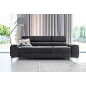 Canapea extensibila 3 locuri, ELTAP, SO-LAU-06NU, Laurence, 261x97x105 cm, lemn/poliester, gri inchis imagine