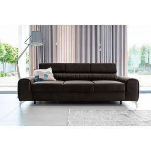 Canapea extensibila 3 locuri, ELTAP, SO-LAU-22NU, Laurence, 261x97x105 cm, lemn/poliester, maro inchis imagine