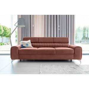 Canapea extensibila 3 locuri, ELTAP, SO-LAU-24NU, Laurence, 261x97x105 cm, lemn/poliester, roz imagine