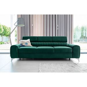 Canapea extensibila 3 locuri, ELTAP, SO-LAU-35NU, Laurence, 261x97x105 cm, lemn/poliester, verde inchis imagine