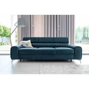 Canapea extensibila 3 locuri, ELTAP, SO-LAU-40NU, Laurence, 261x97x105 cm, lemn/poliester, albastru inchis imagine