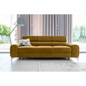 Canapea extensibila 3 locuri, ELTAP, SO-LAU-45NU, Laurence, 261x97x105 cm, lemn/poliester, mustar imagine