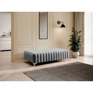 Bancheta, ELTAP, PU-LAU-03NU, Laurence, 132x64x36 cm, poliester, gri deschis imagine
