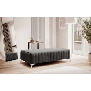 Bancheta, ELTAP, PU-LAU-05NU, Laurence, 132x64x36 cm, poliester, gri inchis imagine