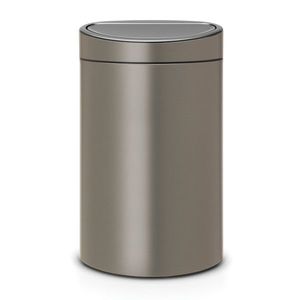 Cos de gunoi cu soft touch, Brabantia, Recycle New Platinum, 10+23 L, 30.5x43.5x72.5 cm, otel, gri inchis imagine