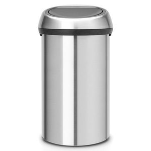 Cos de gunoi cu soft touch, Brabantia, Matt Steel, 60 L, 40x40x71 cm, otel, argintiu imagine