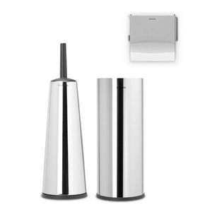 Set accesorii pentru baie 3 piese, Brabantia, Balance Brilliant, otel, argintiu imagine