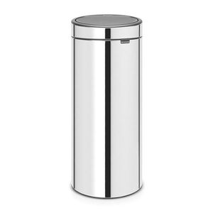 Cos de gunoi cu soft touch, Brabantia, Touch New, 30 L, 32x29.5x72 cm, otel, argintiu imagine