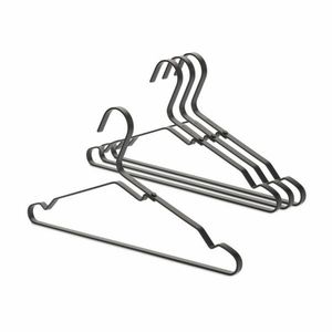 Set 4 umerase, Brabantia, Linn, 42.2x20.6 cm, aluminiu, negru imagine