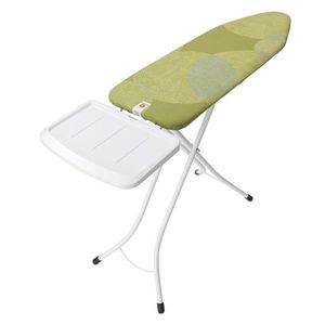 Masa de calcat, Brabantia B, Calm Rustle, 124x38 cm, 7 pozitii de reglare, cu suport statie de calcat, otel/bumbac imagine