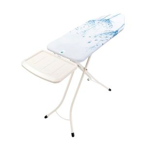 Masa de calcat, Brabantia C, Cotton Flower, 124x45 cm, 7 pozitii de reglare, cu suport statie de calcat, polipropilena/otel/bumbac imagine
