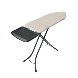 Masa de calcat, Brabantia C, Denim Grey, 124x45 cm, 7 pozitii de reglare, cu suport statie de calcat, otel/bumbac, gri denim imagine