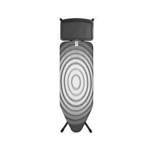 Masa de calcat, Brabantia C, Titan Oval, 124x45 cm, 7 pozitii de reglare, cu suport statie de calcat, otel/bumbac imagine