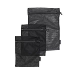 Set 3 saci de spalat rufe, Brabantia, Laundry Bags, 33x25 cm/45x33 cm, textil, negru imagine
