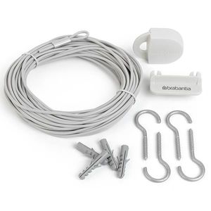 Set sfoara pentru haine cu accesorii, Brabantia, White, 12 m capacitate de uscare, polipropilena, alb imagine