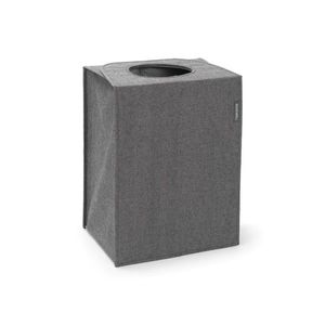 Cos de rufe, Brabantia, Pepper Black, 55 L, 29.5x40.5x54 cm, textil, negru imagine