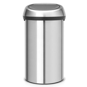 Cos de gunoi cu soft touch, Brabantia, Matt Steel Fingerprint Proof, 60 L, 40x40x71 cm, otel, argintiu imagine