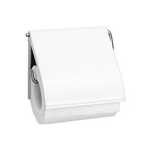 Suport hartie igienica, Brabantia, ReNew, 13.2x1.7x12.3 cm, aluminiu, alb imagine
