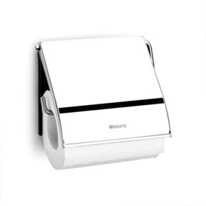 Suport hartie igienica, Brabantia, ReNew, 13.2x1.7x12.3 cm, otel, argintiu imagine