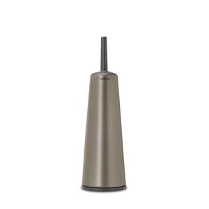Perie de toaleta cu suport, Brabantia, ReNew Platinum, 12x12x42 cm, otel, gri inchis imagine