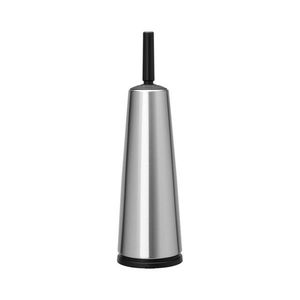 Perie de toaleta cu suport, Brabantia, ReNew Matt, 12x12x42 cm, otel, argintiu imagine