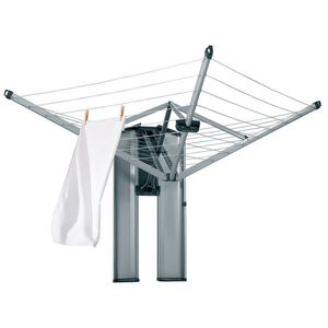 Uscator rufe cu montare pe perete + husa de protectie, Brabantia, WallFix, 24 m capacitate de uscare, cu fixare pe perete, otel, gri metalizat imagine