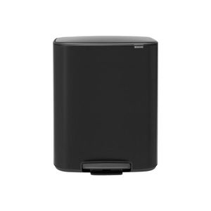 Cos de gunoi cu pedala, Brabantia, Bo Pedal, 60 L, 36.3x54.1x65.2 cm, otel, negru mat imagine