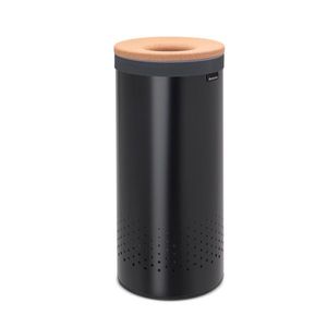 Cos de rufe, Brabantia, Black Cork, 35 L, 30x30x63.5 cm, otel/pluta, negru imagine