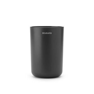 Suport periute si pasta de dinti, Brabantia, Dark Grey, 7.6x7.6x11 cm, polipropilena, gri inchis imagine
