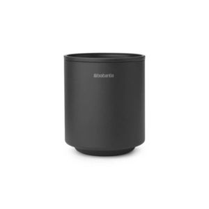 Suport periute si pasta de dinti, Brabantia, MindSet Infinite Grey, 8.1x8.1x9.4 cm, otel, gri imagine