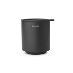 Recipient depozitare baie, Brabantia, MindSet, 8x9.5x9.5 cm, otel, gri imagine
