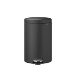 Cos de gunoi cu pedala, Brabantia, NewIcon Mineral Infinite Grey, 20 L, 38x29x46.7 cm, otel, gri imagine