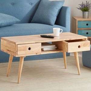 Masuta pentru cafea Sereno, Homla, 90x40x43 cm, lemn, natur imagine