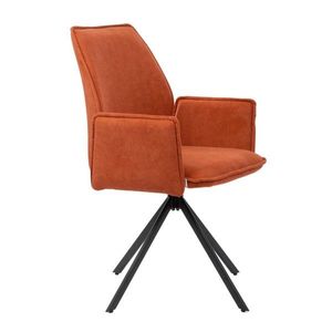 Scaun rotativ Lugro, Homla, 60x56x82 cm, metal/poliester, caramiziu imagine