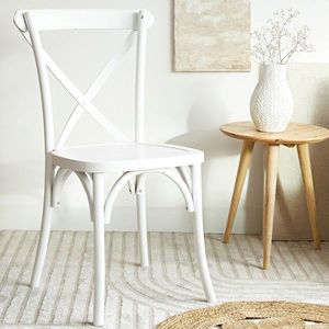 Scaun Drev, Homla, 44x43.5x89.5 cm, lemn, alb imagine